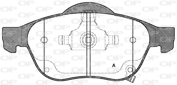 OPEN PARTS Комплект тормозных колодок, дисковый тормоз BPA1054.02